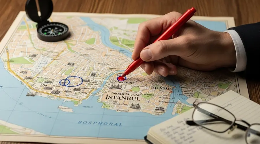 نقشه مناطق ممنوعه استانبول برای دریافت اقامت در سال 2025
