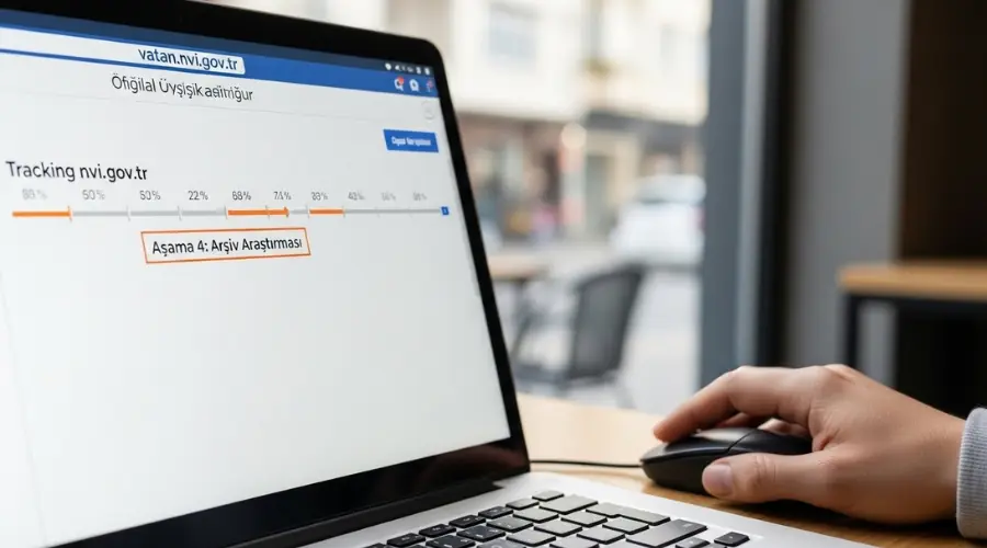 صفحه پیگیری مراحل هفت گانه شهروندی ترکیه در سامانه دولتی