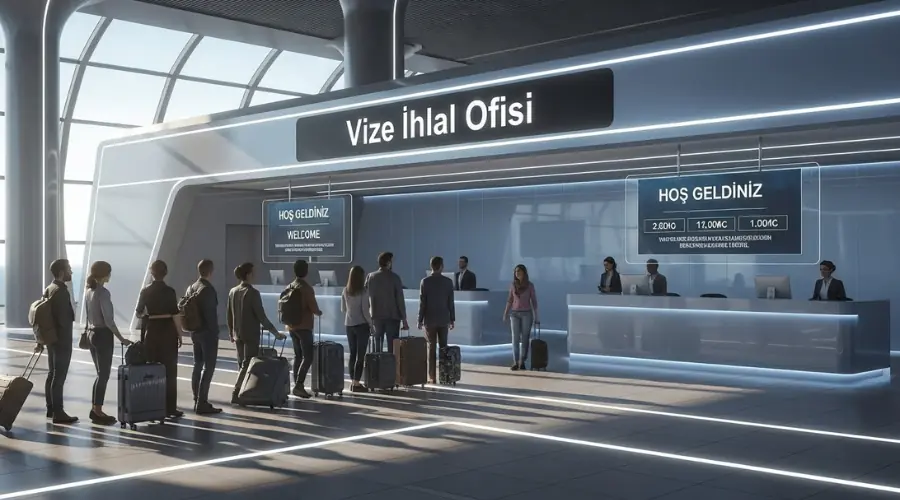 دفتر پرداخت جریمه ویزا در فرودگاه استانبول.