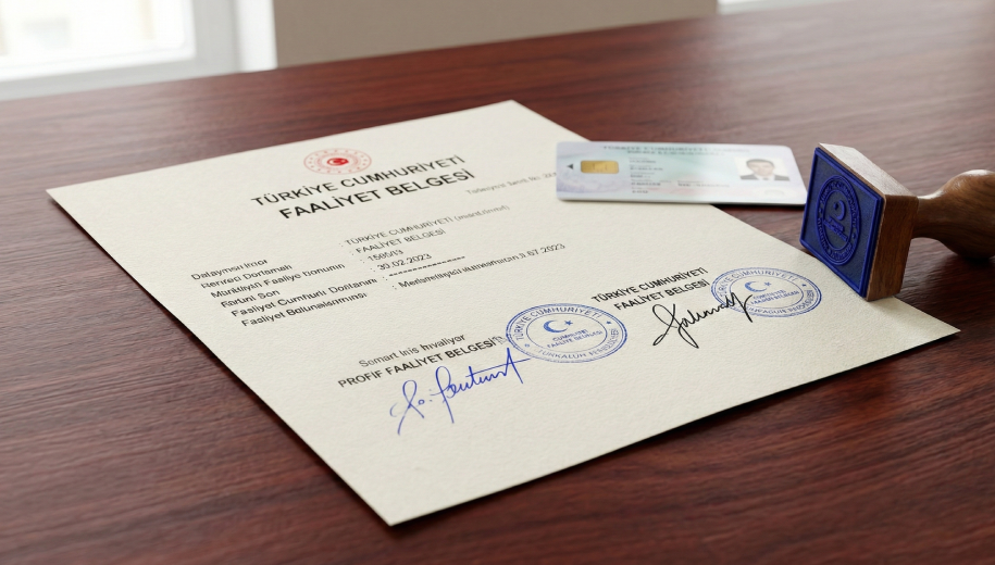 نمونه گواهی فعالیت و کارت عضویت اتاق بازرگانی ترکیه
