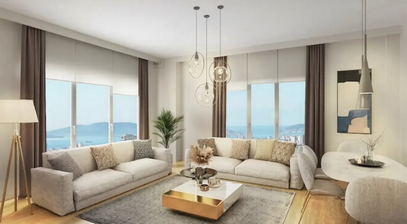 زندگی در مجتمعی سبز در کارتال استانبول با منظره دریای مرمره