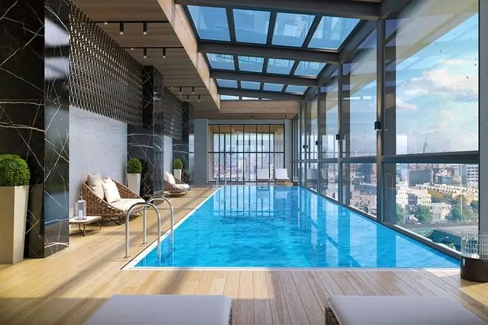 Indoor pool at a luxury residential project in Kağıthane, Istanbul